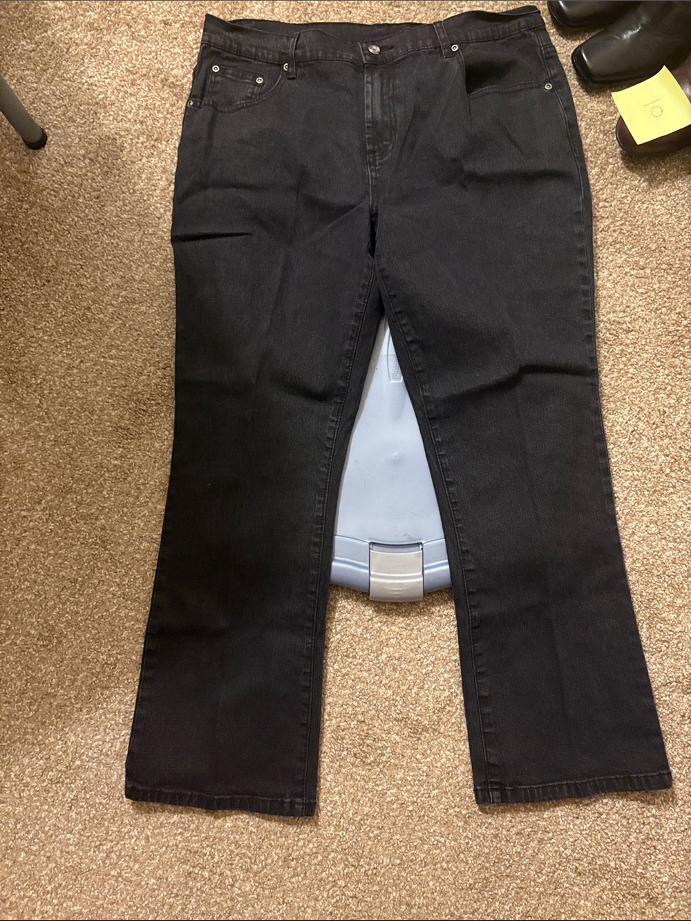 DG2 by Diane Gilman Dark Black Bootcut Jeans